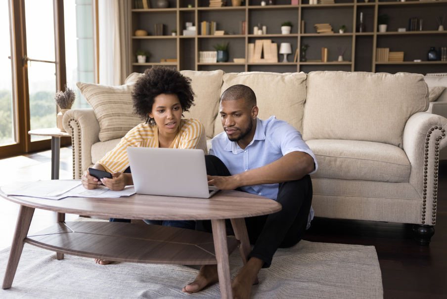 Mortgage - Couple Looking a Computer
