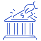 Blue bank deposit