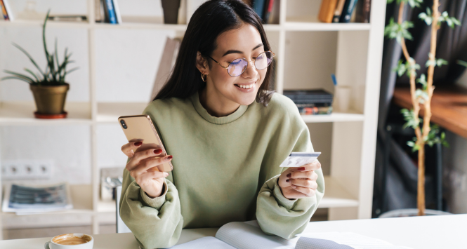 Lady looking at phone