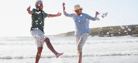Older Couple in Water